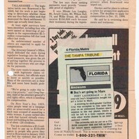 Newspaper Article: State Begins Verification of Rosewood Survivors 