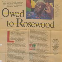 Newspaper Article: Sun-Sentinel - Owed to Rosewood